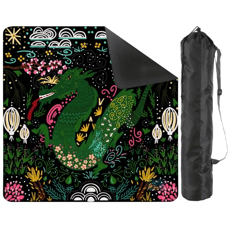 Folk Dragon Mahjong Mat 31.5"x31.5" (Ship Rolled up)