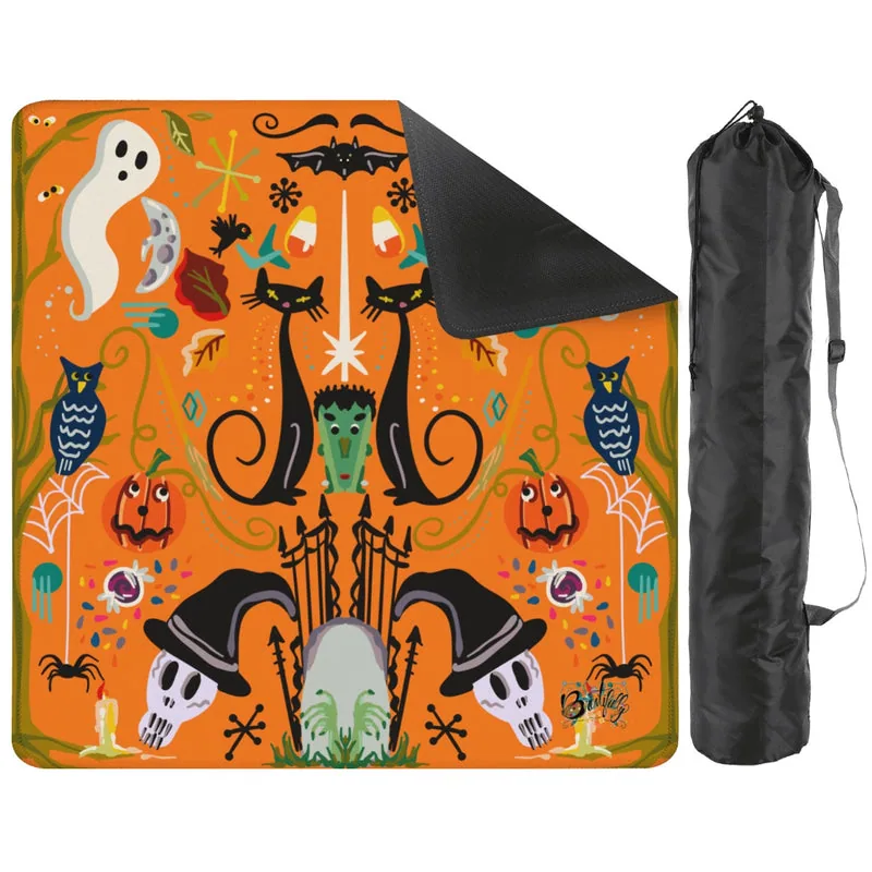 Folk art Halloween-Mahjong Mat 31.5"x31.5" (Ship Rolled up)