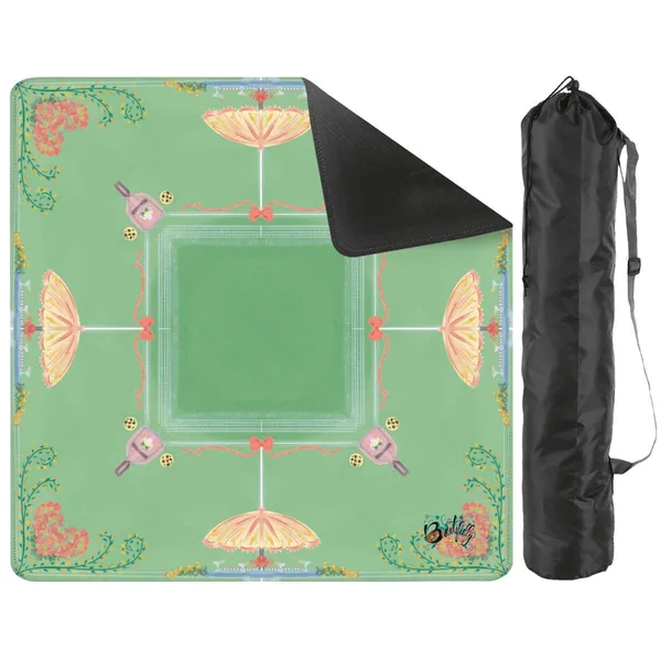 Pungs and paddles pastel Mini Travel Mahjong Mat 20.9"x20.9" (Ship Rolled up)