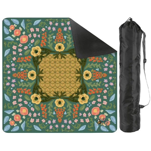 Grandma’s China Cabinet-Sage Mini travel Mahjong Mat 20.9"x20.9" (Ship Rolled up)