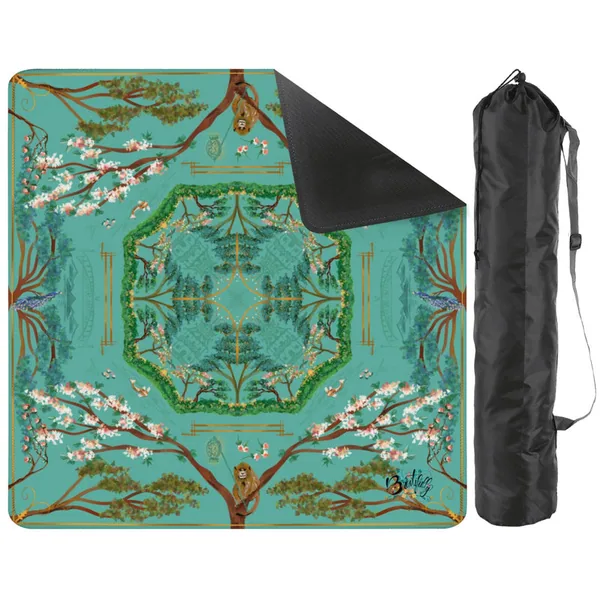 Chinoiserie in Robin’s Egg-Mahjong Mat 31.5"x31.5" (Ship Rolled up)