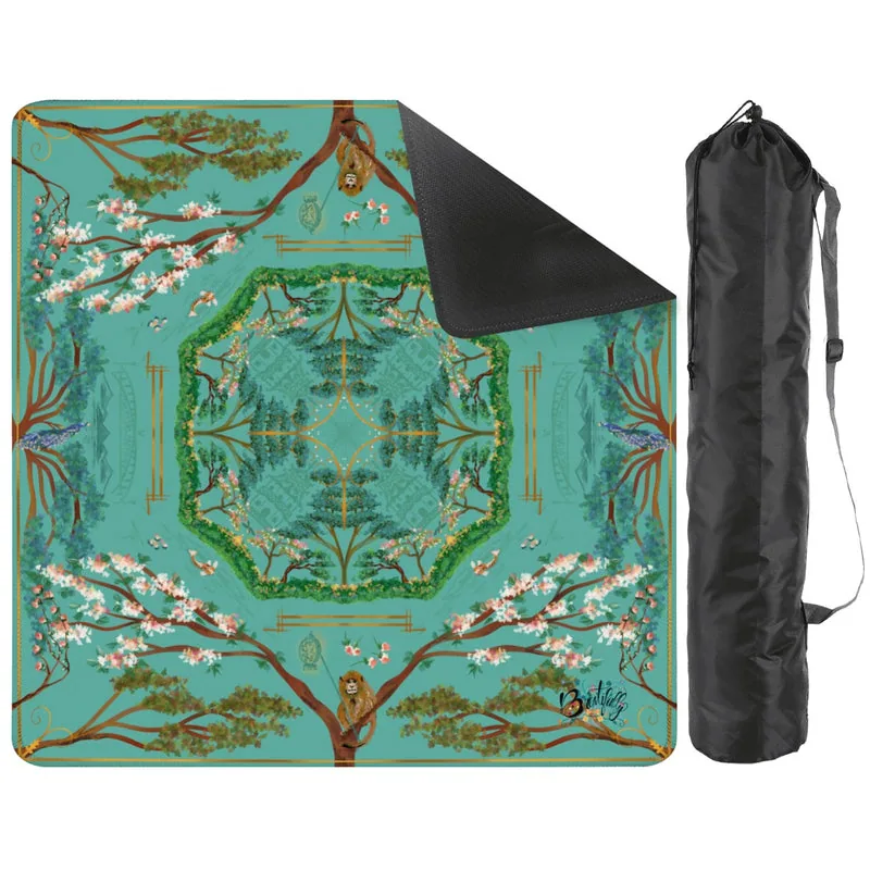 Chinoiserie in Robin’s Egg-Mahjong Mat 31.5"x31.5" (Ship Rolled up)