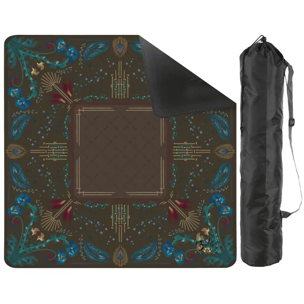 Roaring 20s Brown Mahjong Mat 31.5"x31.5" (Ship Rolled up)