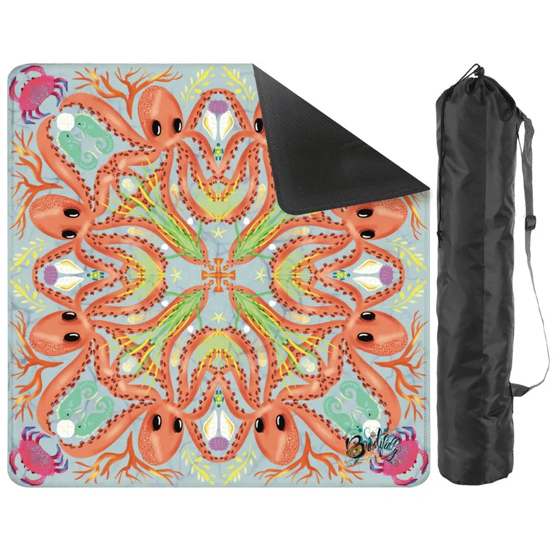 Pastel Octopus Mahjong Mat 31.5"x31.5" (Ship Rolled up)