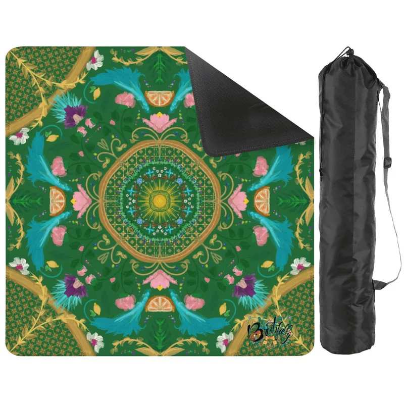 2026 Summer on Green Mahjong Mat 31.5"x31.5" (Ship Rolled up)