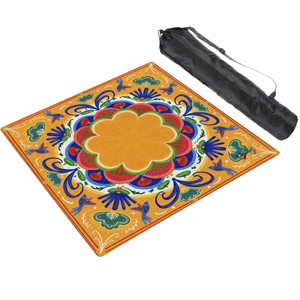 Thickened Mahjong Mat Sleek Surface (Ship Rolled Up) Folk Art Yellow