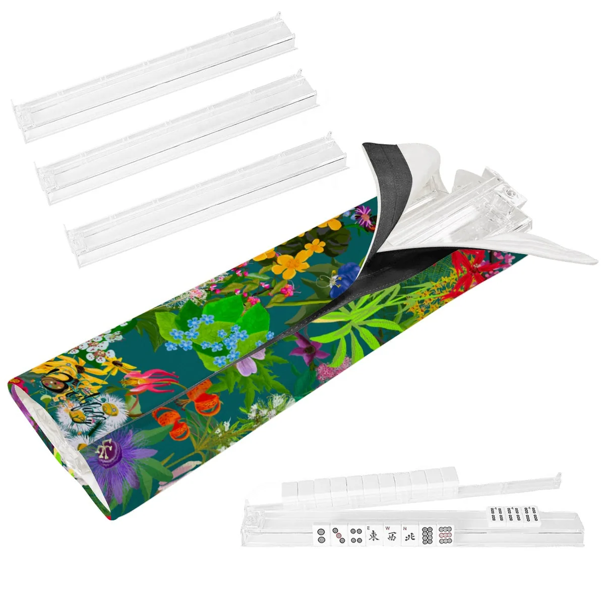 Ohio florals 4 Mahjong Tile Pusher Racks with Bag