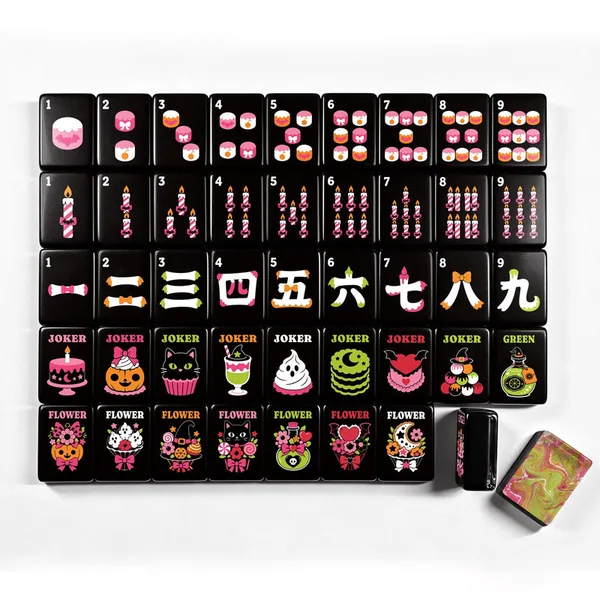 Abstract Gothic Dessert Halloween Mahjong Tiles