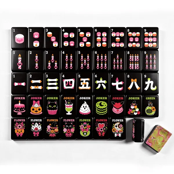 Abstract Gothic Dessert Halloween Mahjong Tiles