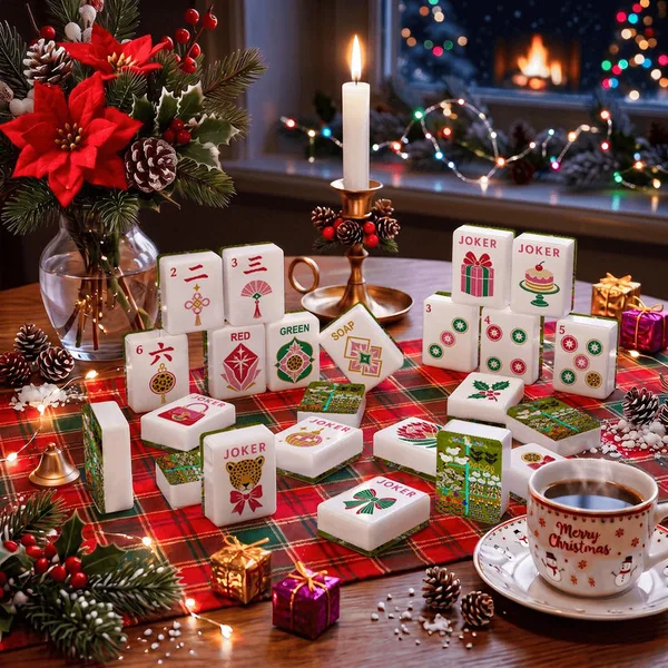 12 Holi-days Days Glam Holiday Christmas Mahjong Tiles