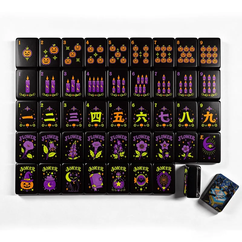 Paws, paws, paws Pumpkin Hex Halloween Mahjong Tiles