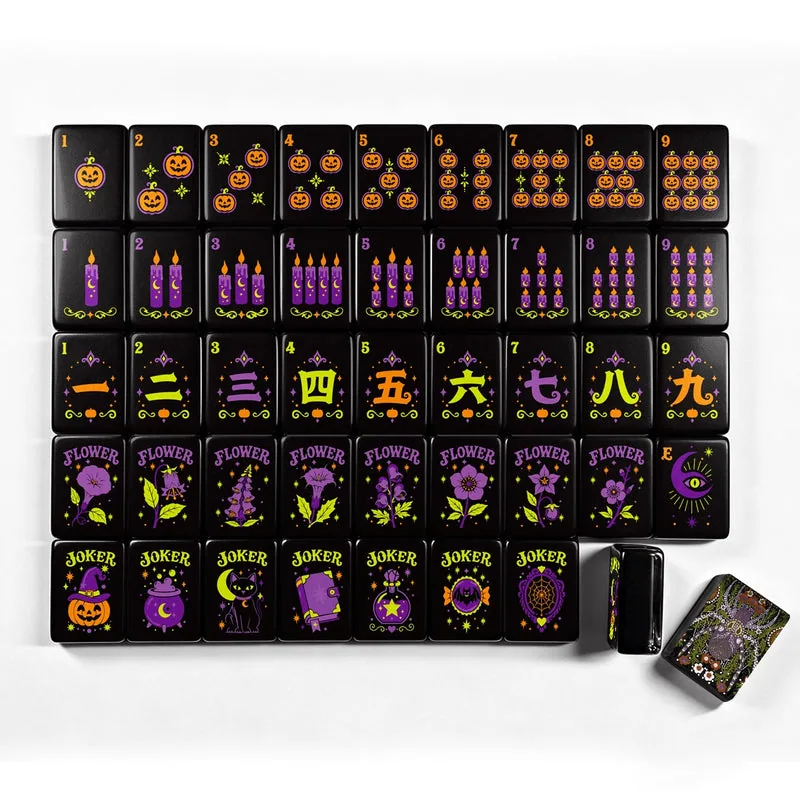 Folksie Spider Pumpkin Hex Halloween Mahjong Tiles