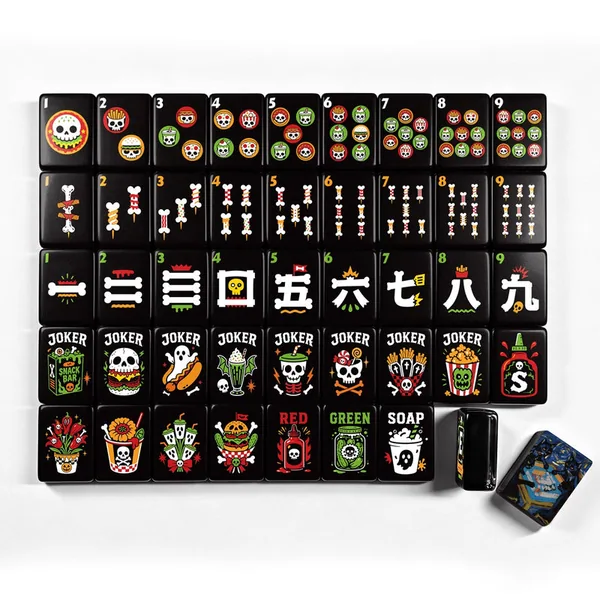 Paws, paws, paws Skull Diner Halloween Mahjong Tiles