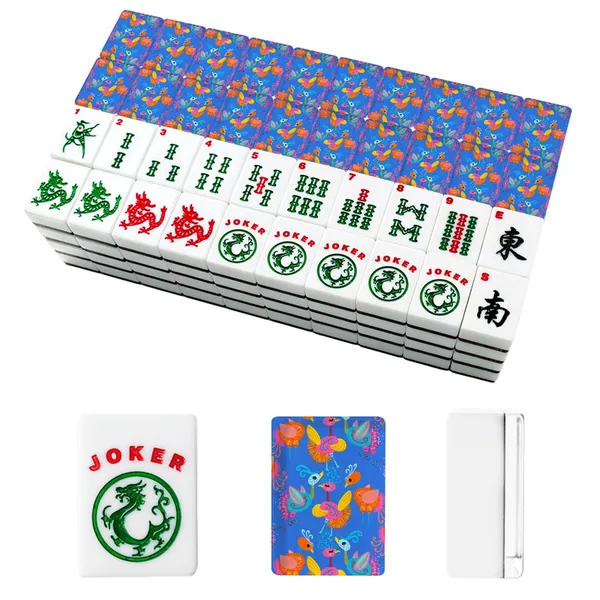 Bam Bird Gathering American Mahjong Tiles