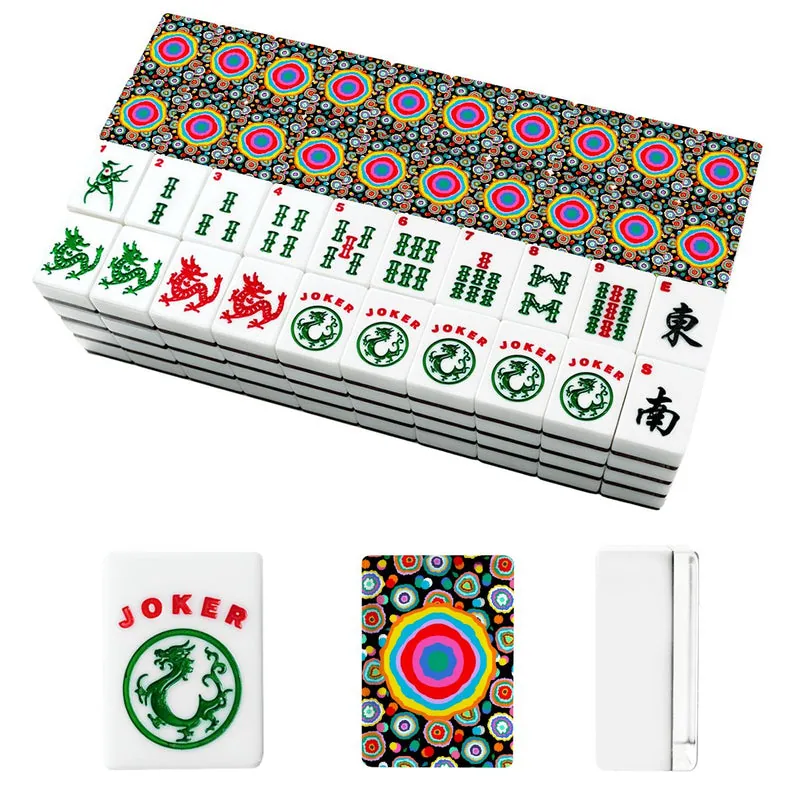Festive Paper Flowers American Mahjong Tiles