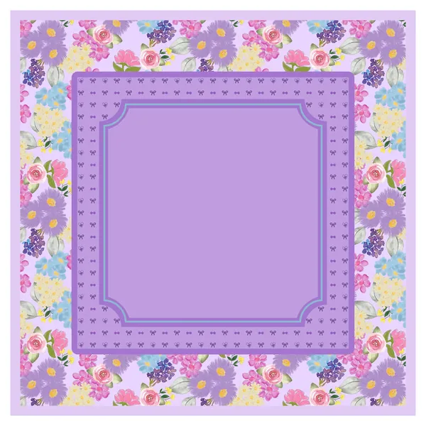 Grandmillennial Lavender Floral Bows Mahjong Mat