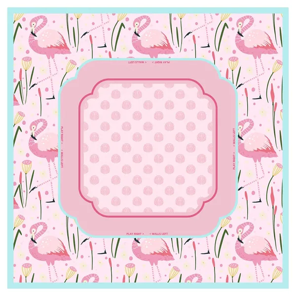 Preppy Pink Flamingo Mahjong Mat