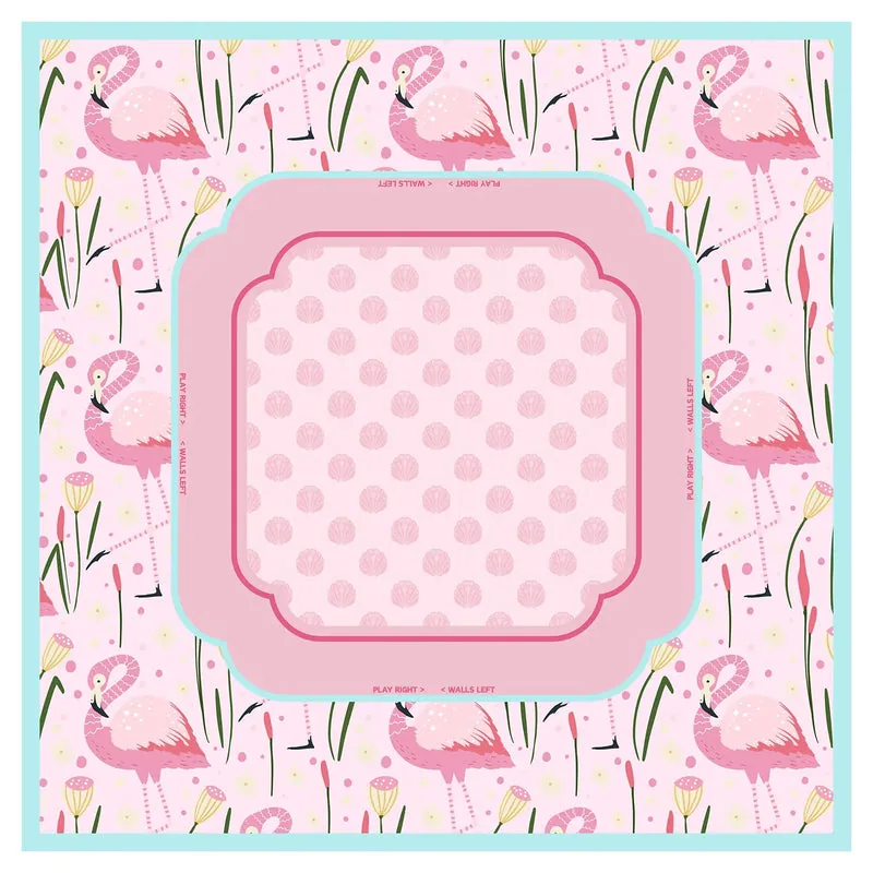 Preppy Pink Flamingo Mahjong Mat