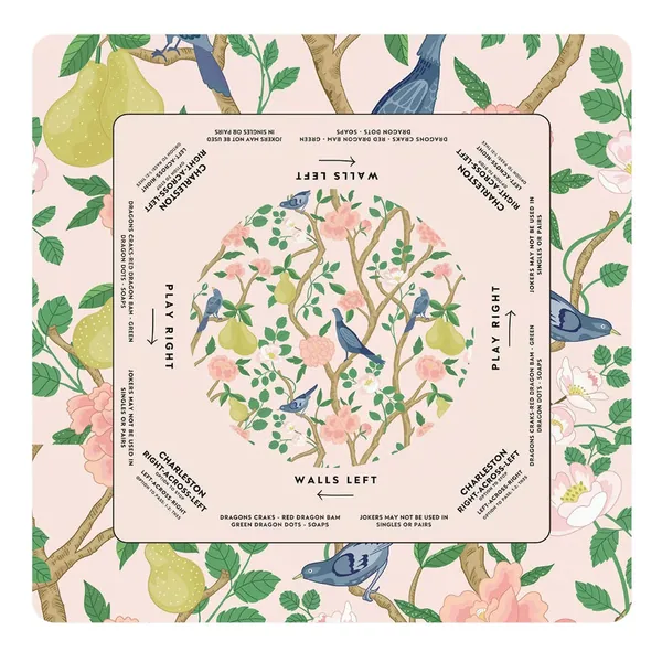 Blush Orchard Songbird Mahjong Mat
