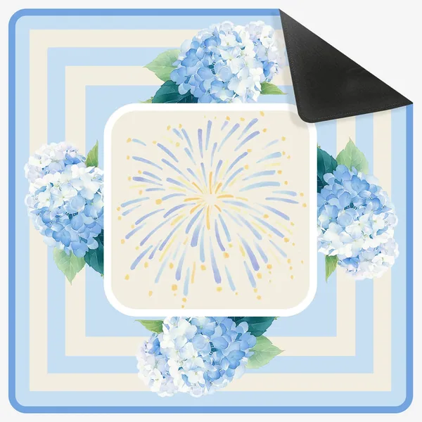 Classic Hydrangea Burst Mahjong Mat