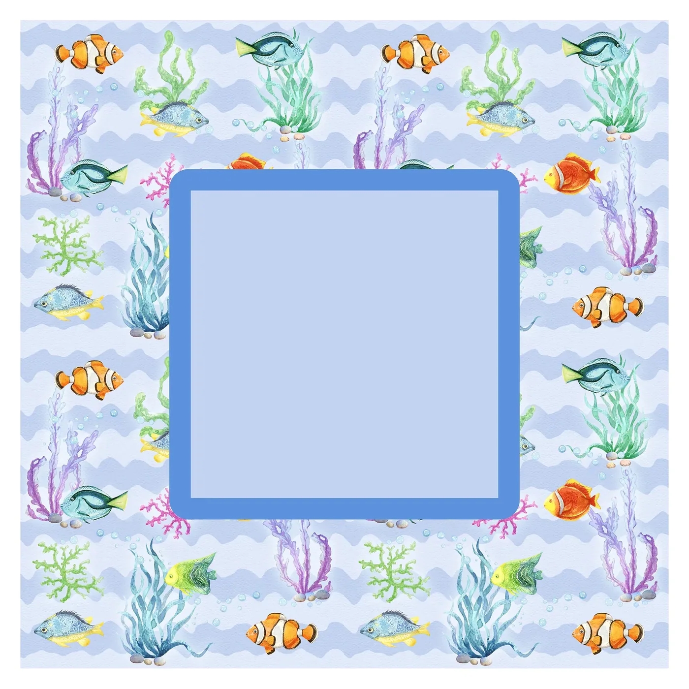 Tropical Reef Ocean Fish Mahjong Mat