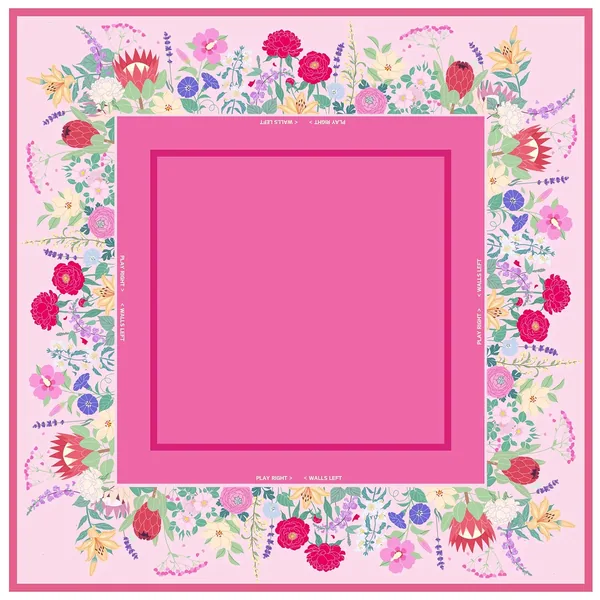 Cottagecore Magenta Floral Mahjong Mat