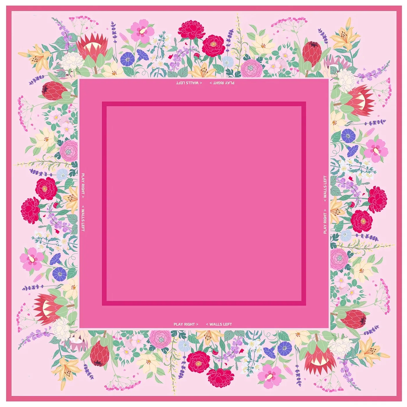 Cottagecore Magenta Floral Mahjong Mat
