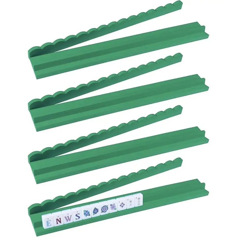 20" Wooden Mahjong Racks with Pushers 4-Pack