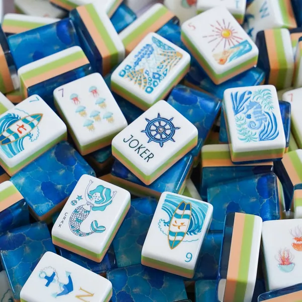 Ocean Coastal Surf Mahjong Set