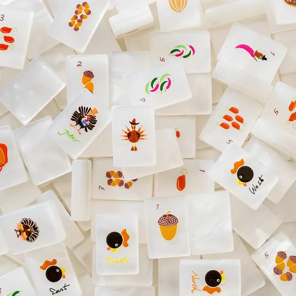 Thanksgiving Feast Dapper Turkey Mahjong Tiles