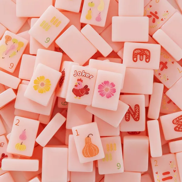 Autumn Harvest Thanksgiving Turkey Mahjong Tiles
