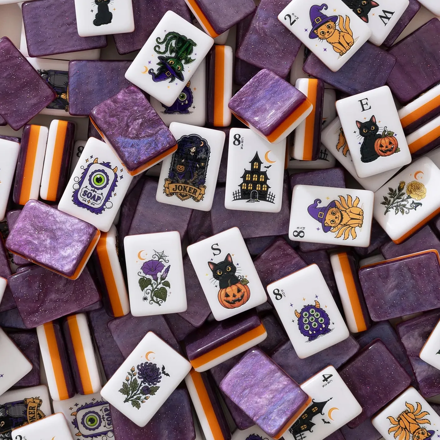 Haunted House Halloween Mahjong Tiles