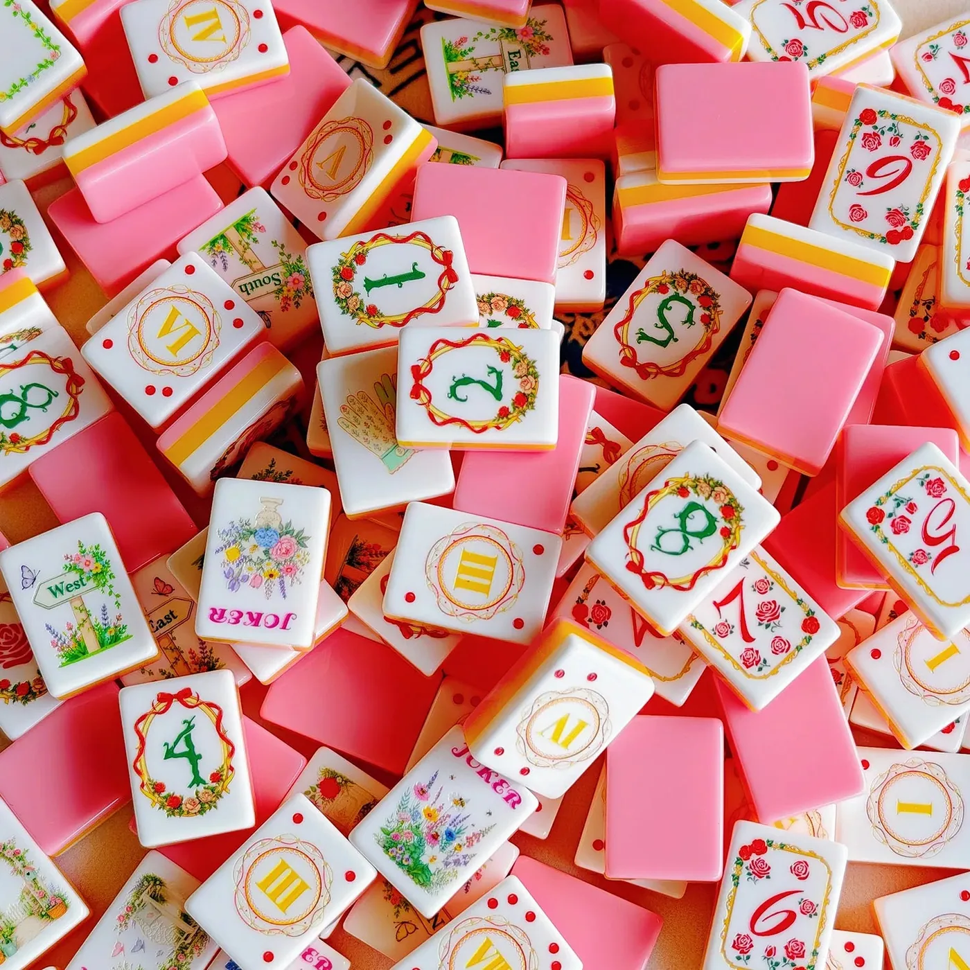 Floral Garden Cottagecore Mahjong Tiles