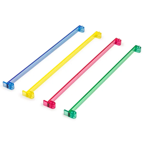 American Mahjong Tile Pushers - Set of 4, 18-Inch Multi-Color Acrylic