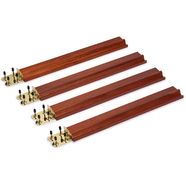 Classic Wooden Mahjong Racks, 18" - Mahogany Color - Set of 4