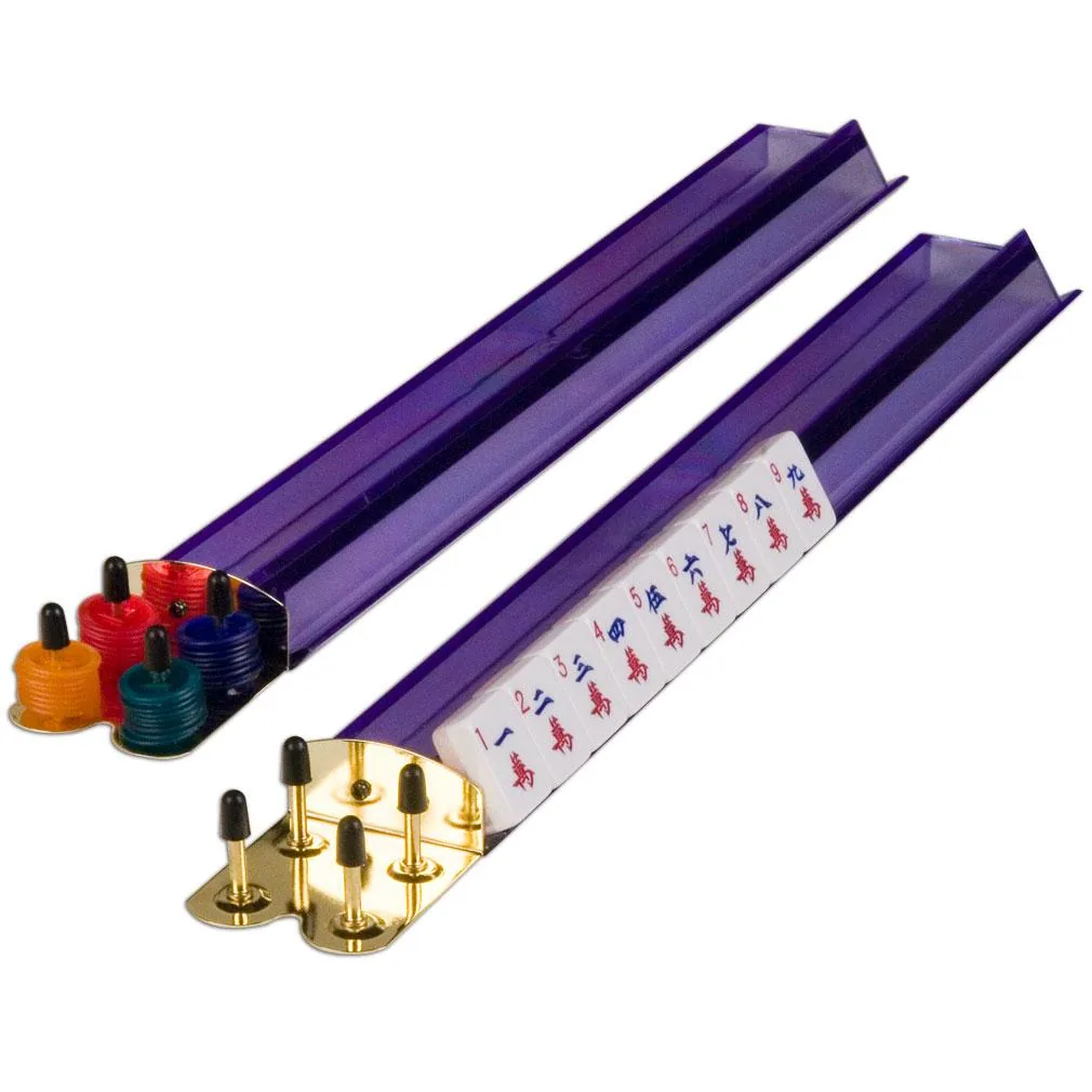 Purple Acrylic Mahjong Racks, 18" (Set of 4)