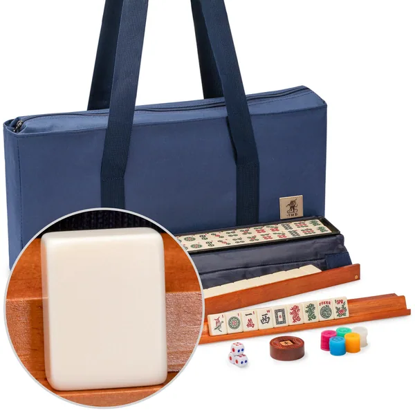 American Mahjong Game Set, "Sapphire" with Blue Soft Case