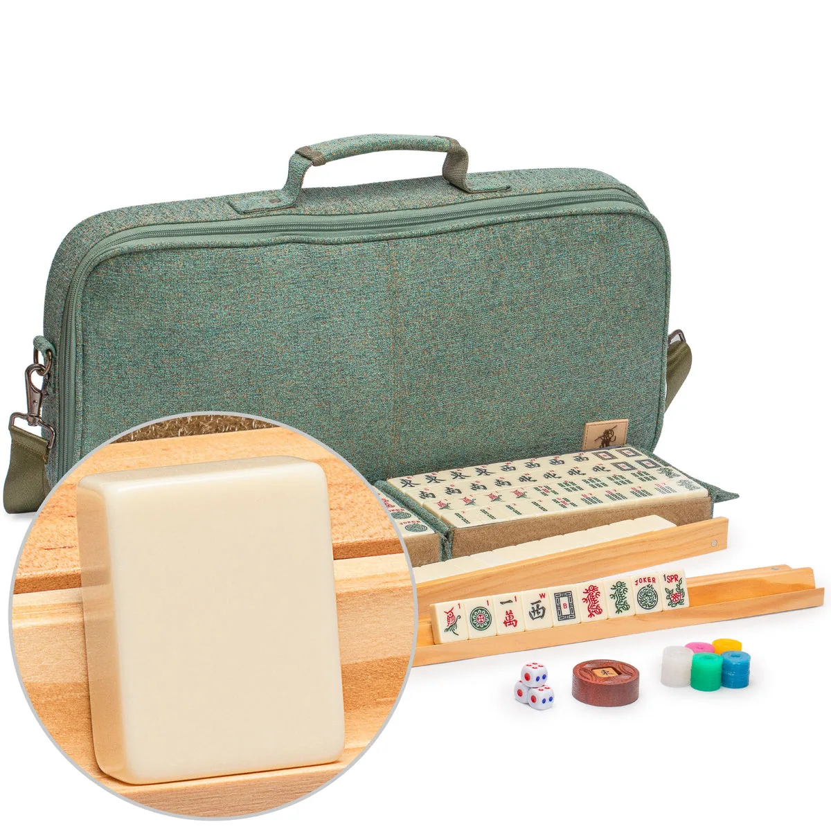 American Mahjong Set, "Heather" with Soft Case