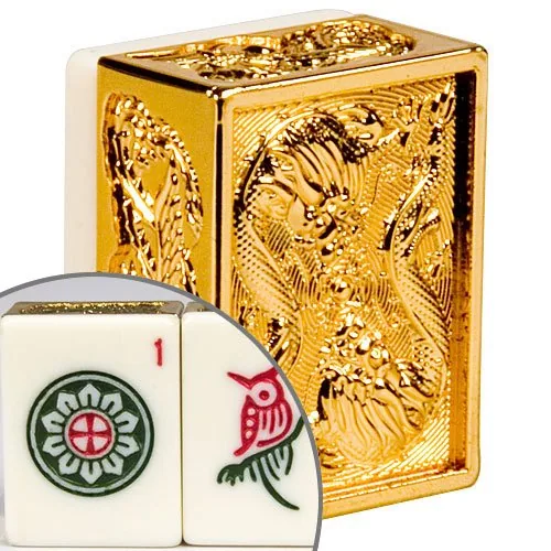 American Mahjong Set, "Golden Dragon" – Five Layer Case