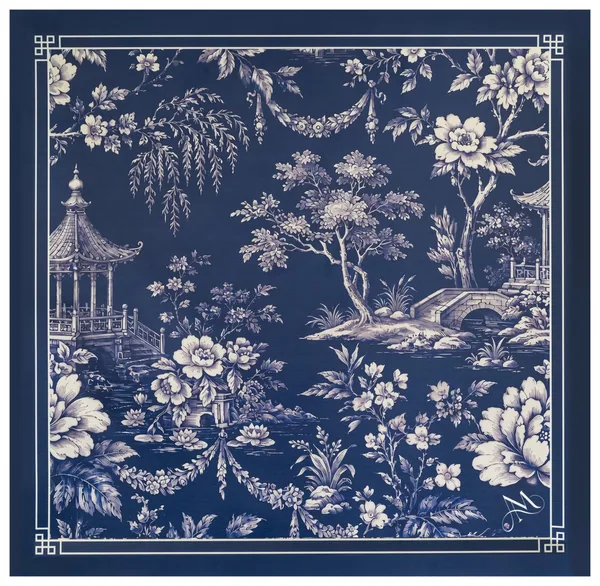 Dark Chinoiserie Mahjong Mat (Leatherette)