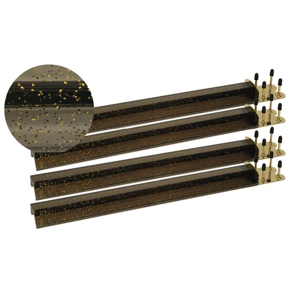 Black and Gold Glitter Mah Jongg Racks with Brass Ends – Set of 4