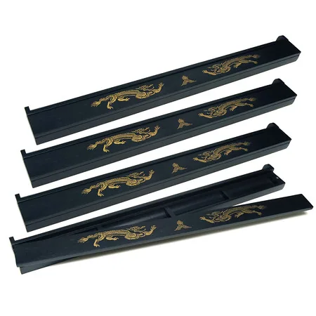 Black Hand Painted Gold Dragon Racks – Set of 4