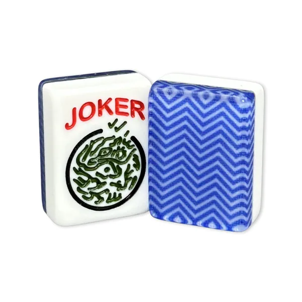 Blue Chevron American Mah Jongg Tiles