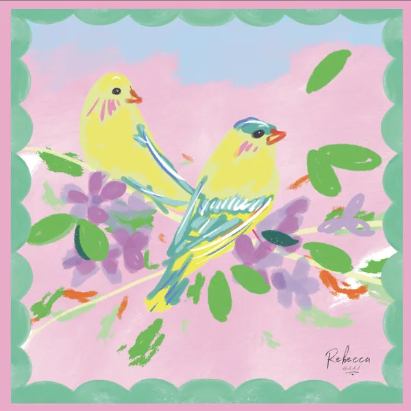 CANARIES-MAHJONG MAT