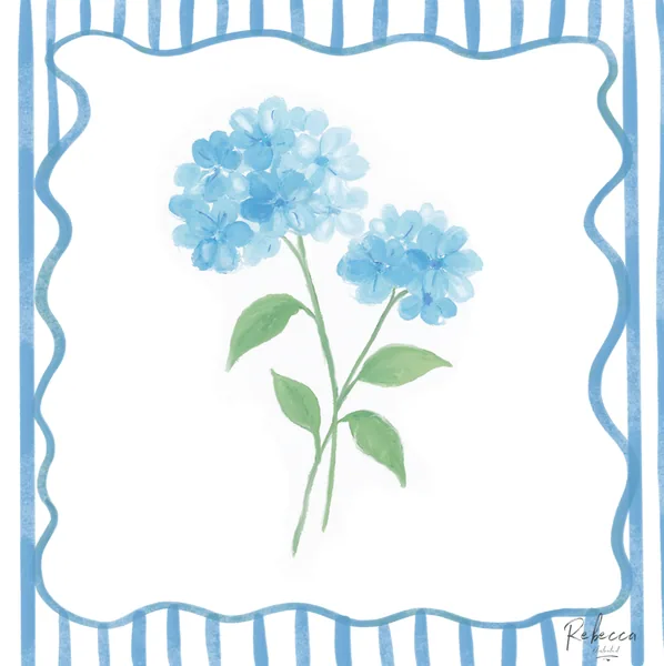 BLUE HYDRANGEAS-MAHJONG MAT