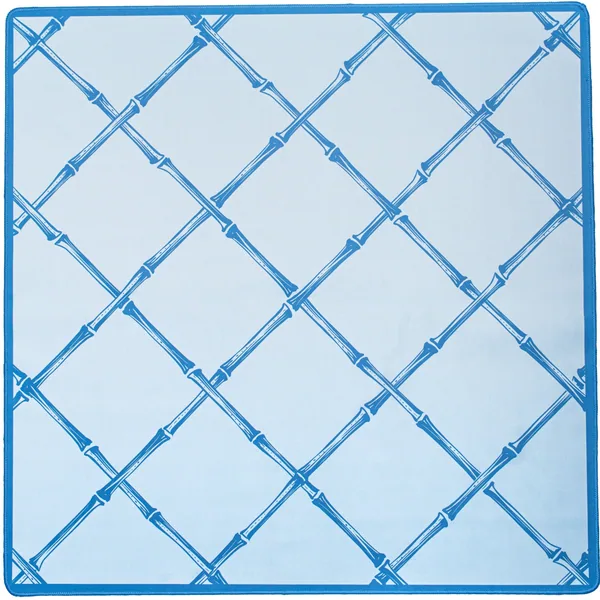 MAHJONG GAME MAT: TRELLIS IN BARELY BLUE