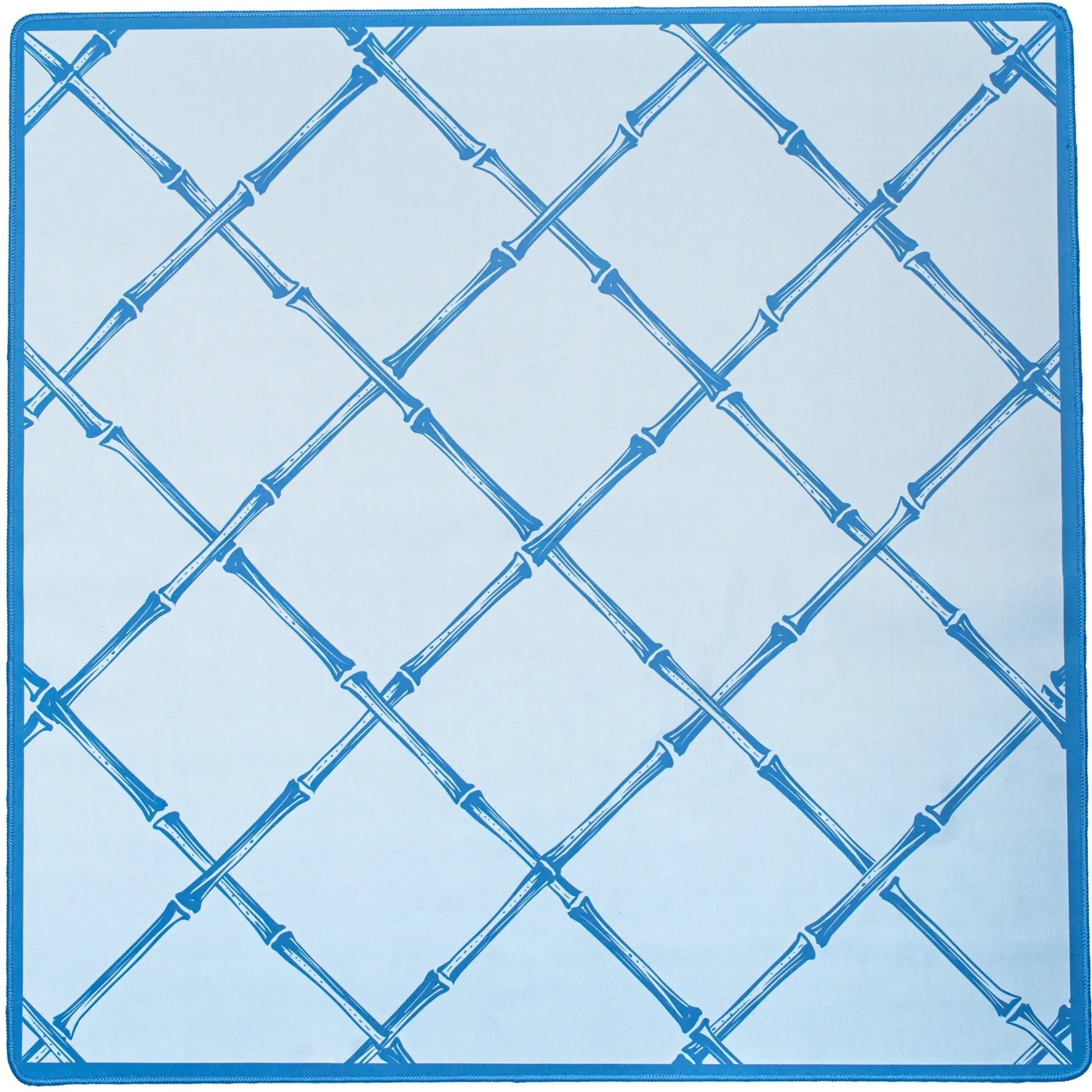 MAHJONG GAME MAT: TRELLIS IN BARELY BLUE