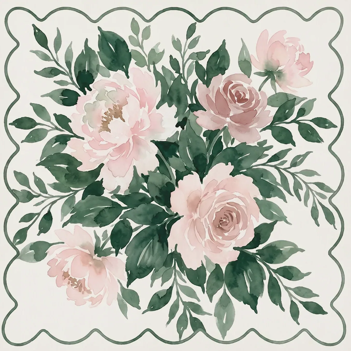 Peony Rose Garden | 33"x 33" SI Signature™ faux leather