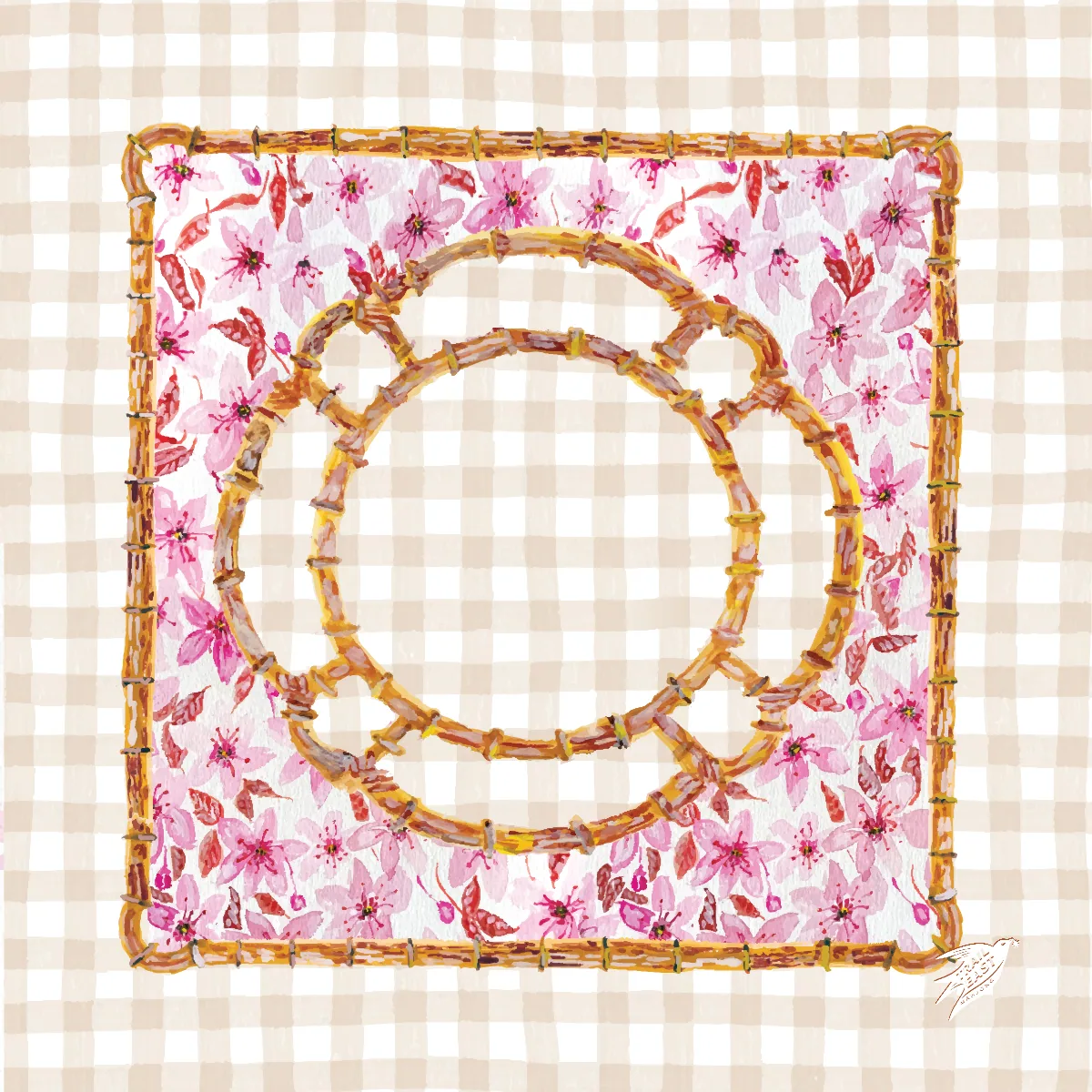 Bamboo Blossom | 33"x 33" SI Signature™ faux leather