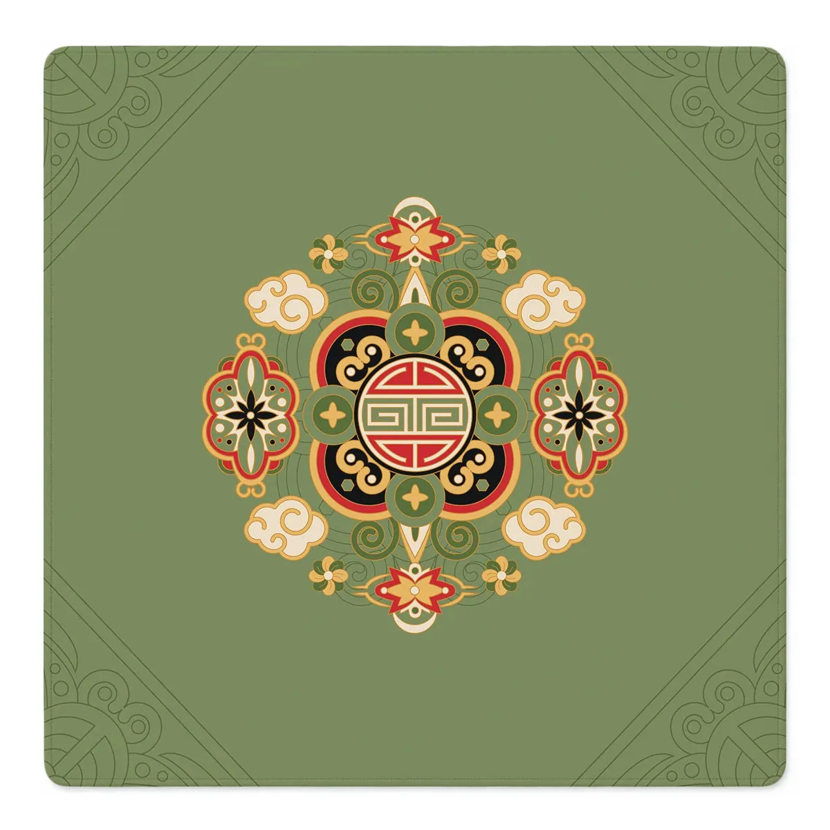 Gilded Opulence | Green - 33"x 33" SI Signature™ faux leather